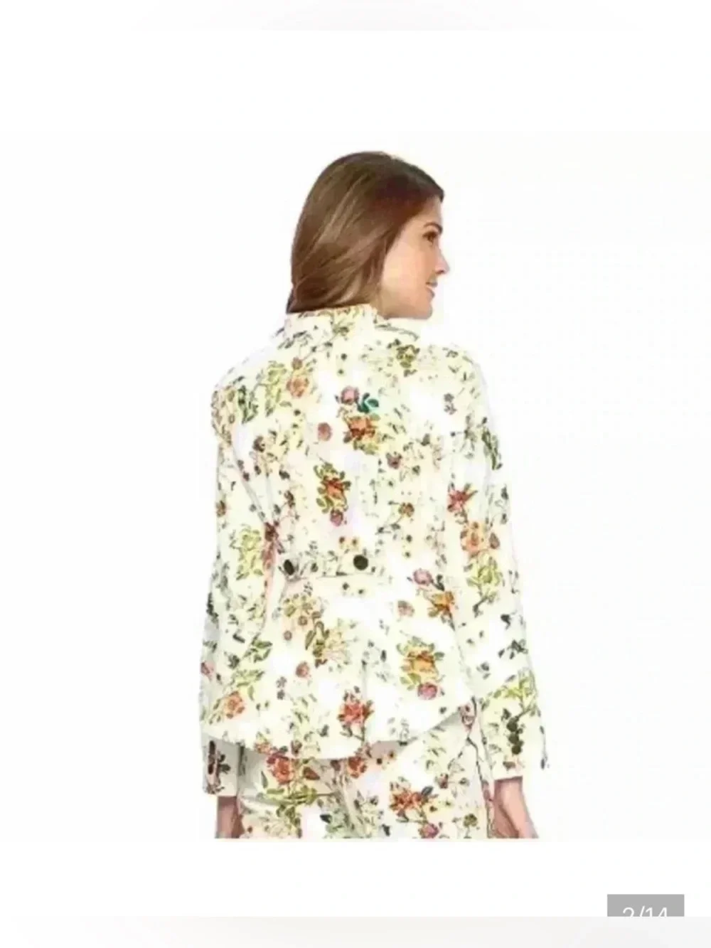 Alice Through the Looking Glass Floral Jacket Colleen Atwood Peplum Size L